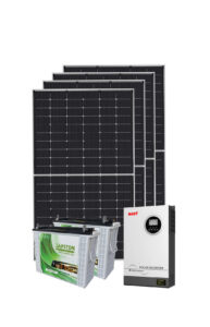 Solar Energy System 4 Panels 2 Batteries 200AH