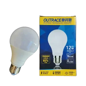 Outrace 12W LED light bulb - front view
